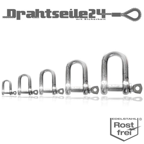 Schäkel gerade edelstahl - gerade,