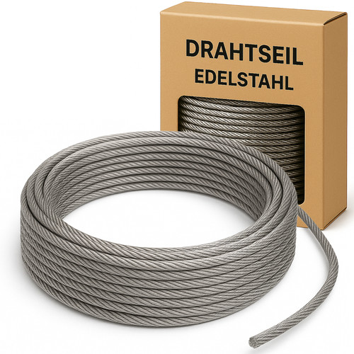 Edelstahl seil 1x19 7x7 - 1x19, /