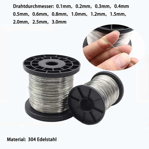 Edelstahldraht 1mm bis - 0,1mm,
