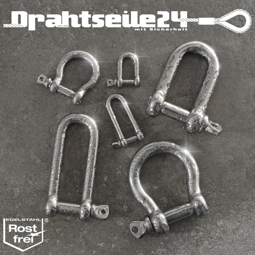 Edelstahl schäkel 4mm - 4mm, 5mm